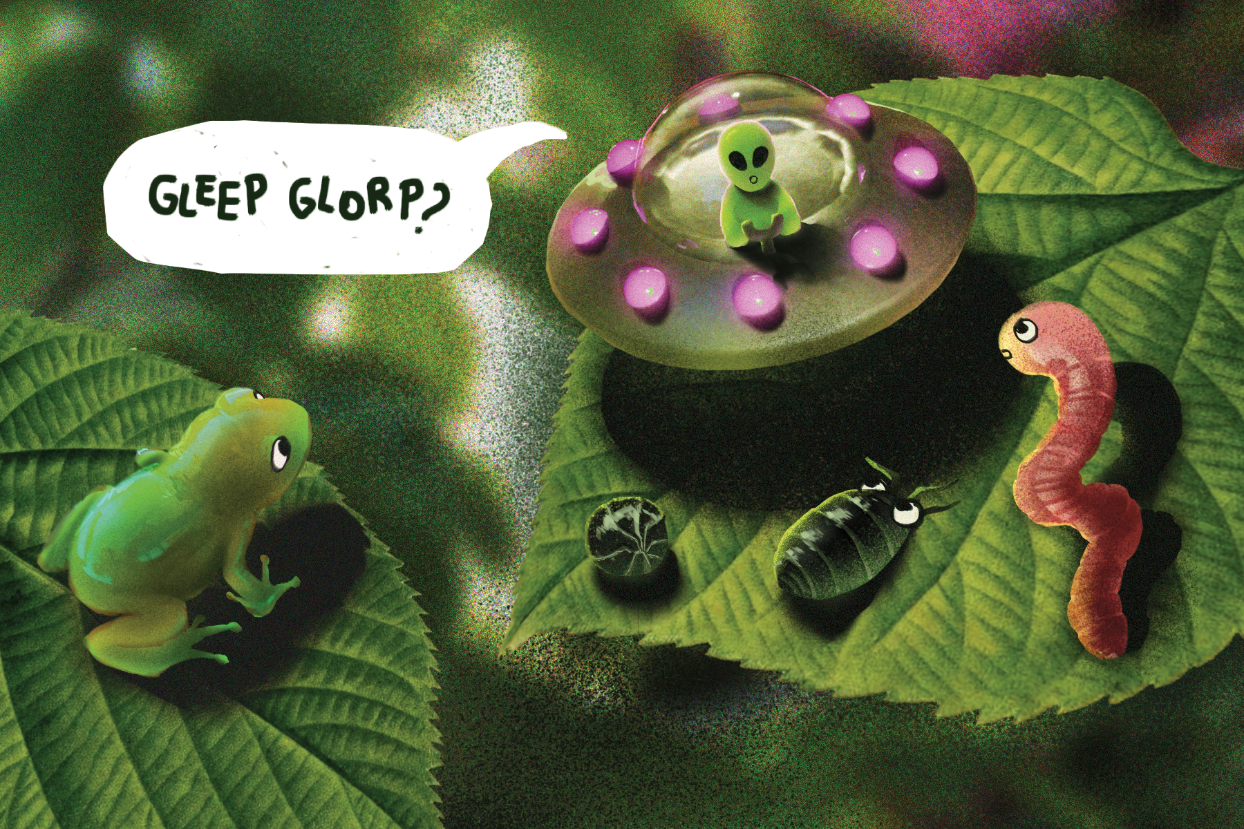 Tiny Alien Abduction Print